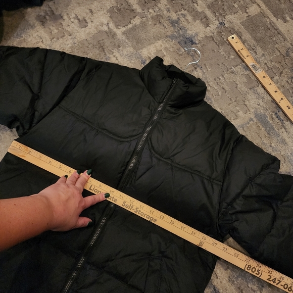 Double Down Black Down Puffer Coat Size Large Steve & Barry's - Picture 2 of 16